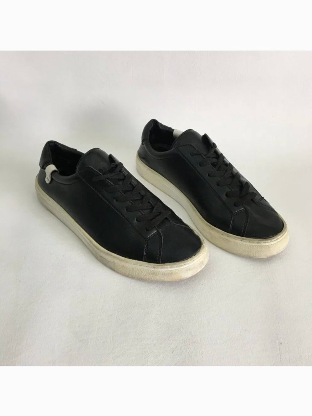 HOUSE OF FUTURE Black Leather Low Top Sneaker Mens Size 8 - Picture 1 of 8